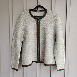 Vintage Traditional Austrian Folk Sweater Jacket Handerbeit Size 54 XL